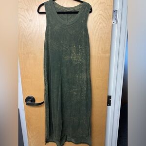 Lululemon All Yours tank maxi dress - green tie dye size 12 EUC